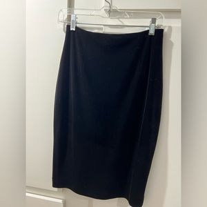 NWT VELOUR BLACK PENCIL SKIRT